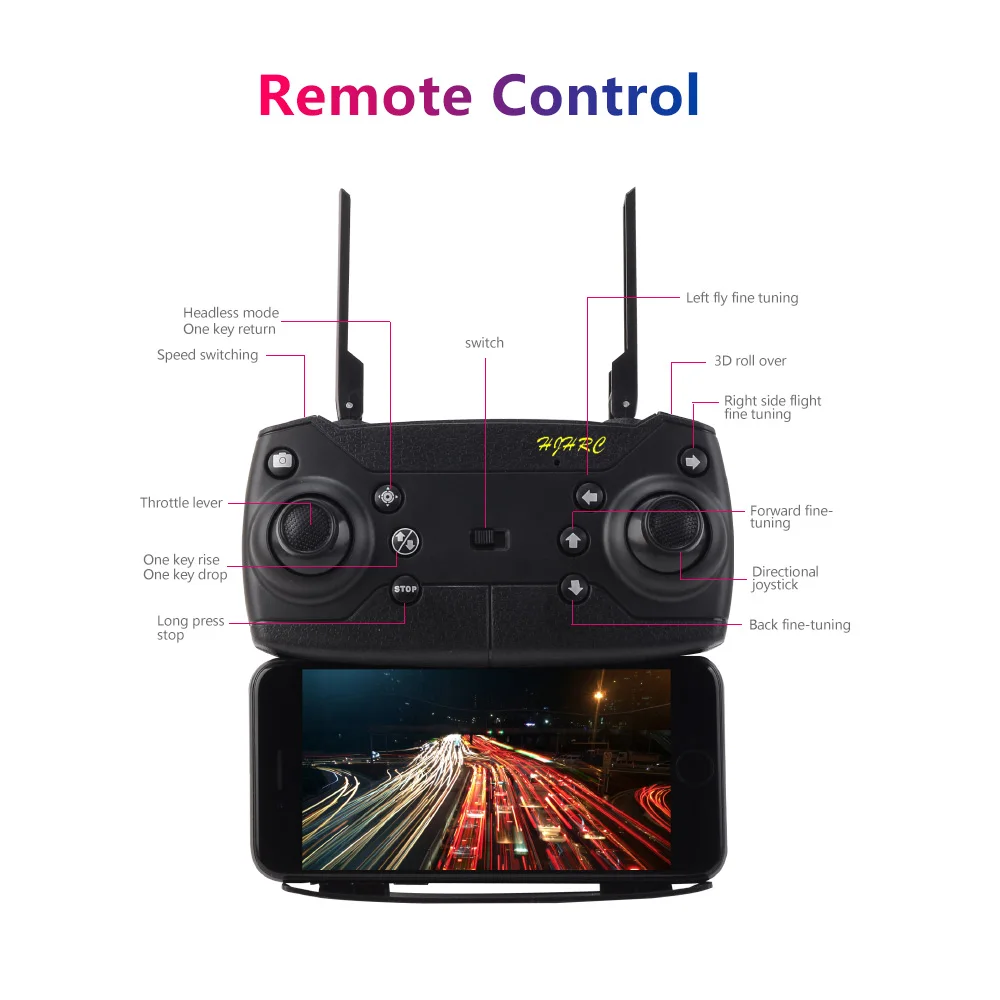 Мини Дрон HJHRC HJ28 с камерой 720P/1080P Wifi FPV Складные Игрушки дистанционным управлением