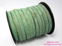 6mm round cork green portuguese cork strips