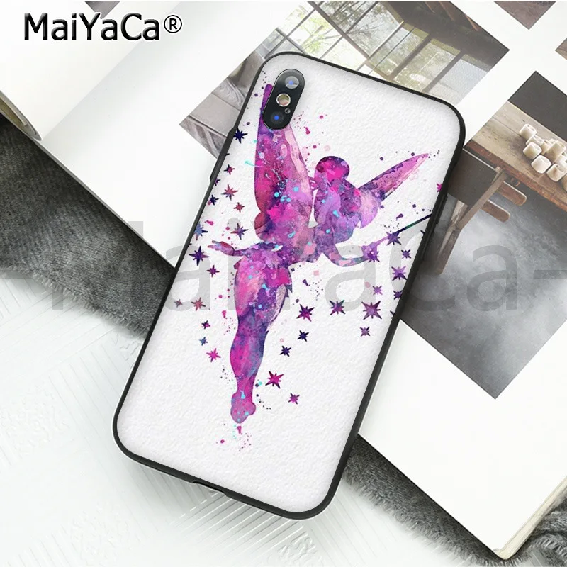 MaiYaCa Забавный чехол для телефона, чехол Питер Пэн, Венди, Тинкербелл, Динь-Динь, для Apple iphone 11 pro 8 7 66S Plus X XS MAX 5S SE XR