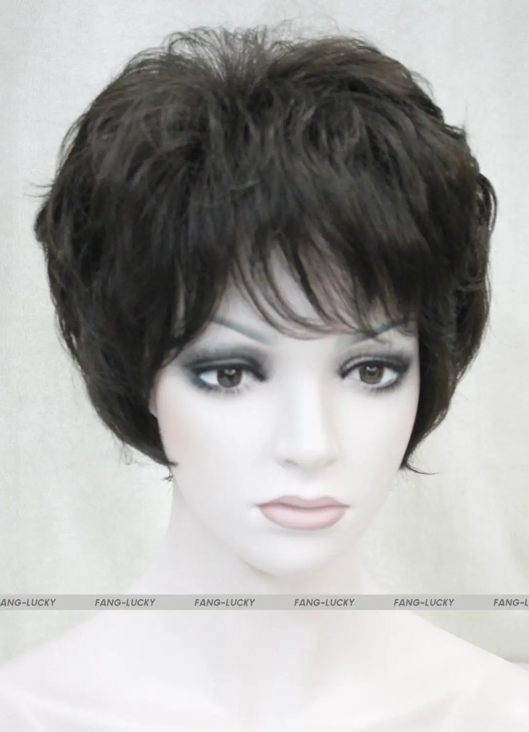 Горячее Надувательство!!! косплей Темно Темно-Коричневый короткие Вьющиеся