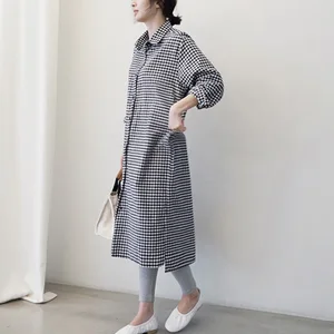 Блузка женская кружевная универсальная, пикантная белая свободная длинная рубашка, Блузка хорошего качества, размер S-2XL, на осень и весну