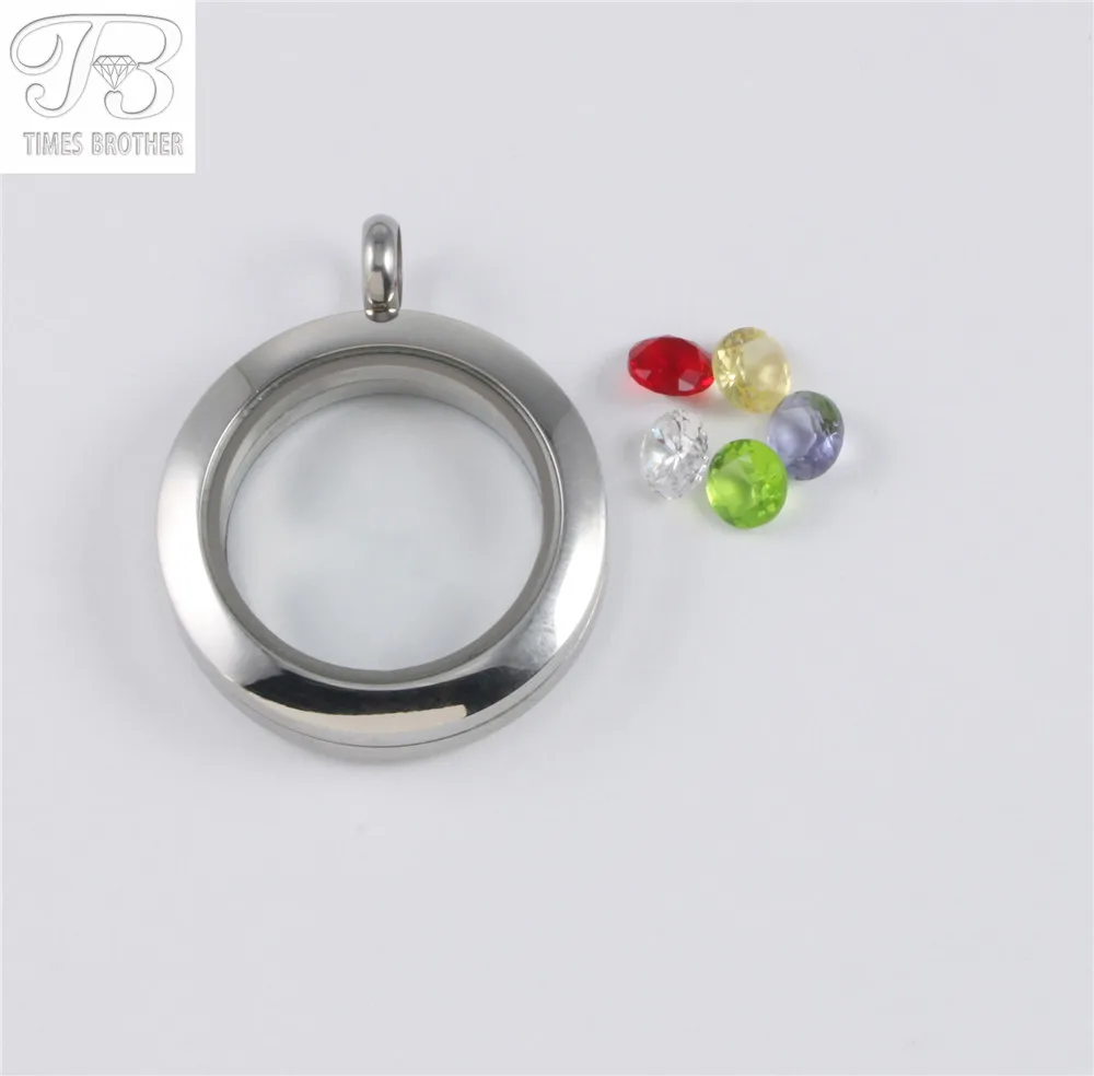 LK4010 хит продаж круглый плавающий стеклянный медальон из нержавеющей стали с