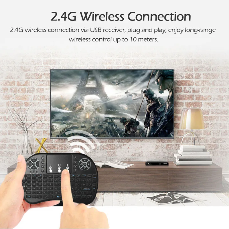 2.4 Г Подсветкой Беспроводная Воздуха Мышь Пульт Дистанционного Управления Мини I8