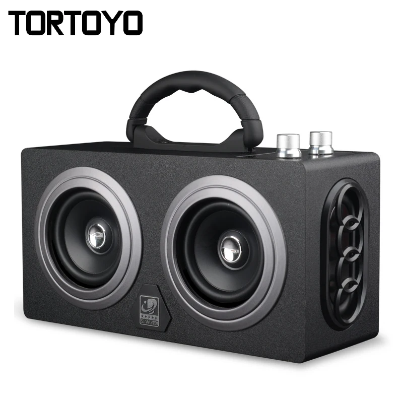 20 Вт портативный беспроводной деревянный Bluetooth динамик стерео громкоговоритель