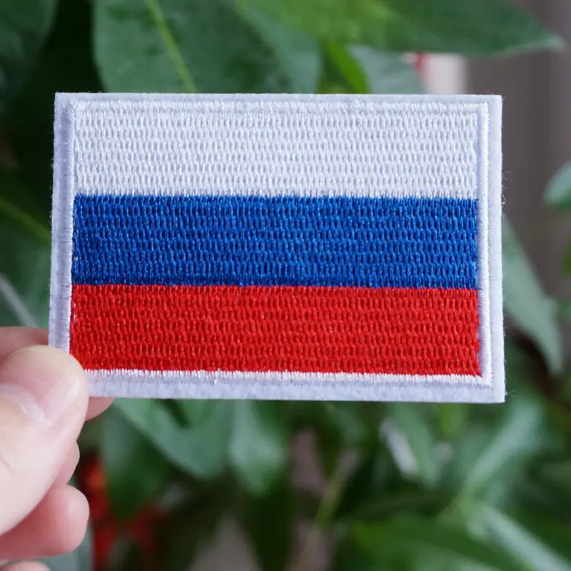 7 см вышитая нашивка Российский национальный флаг ПРИШИТАЯ железные нашивки