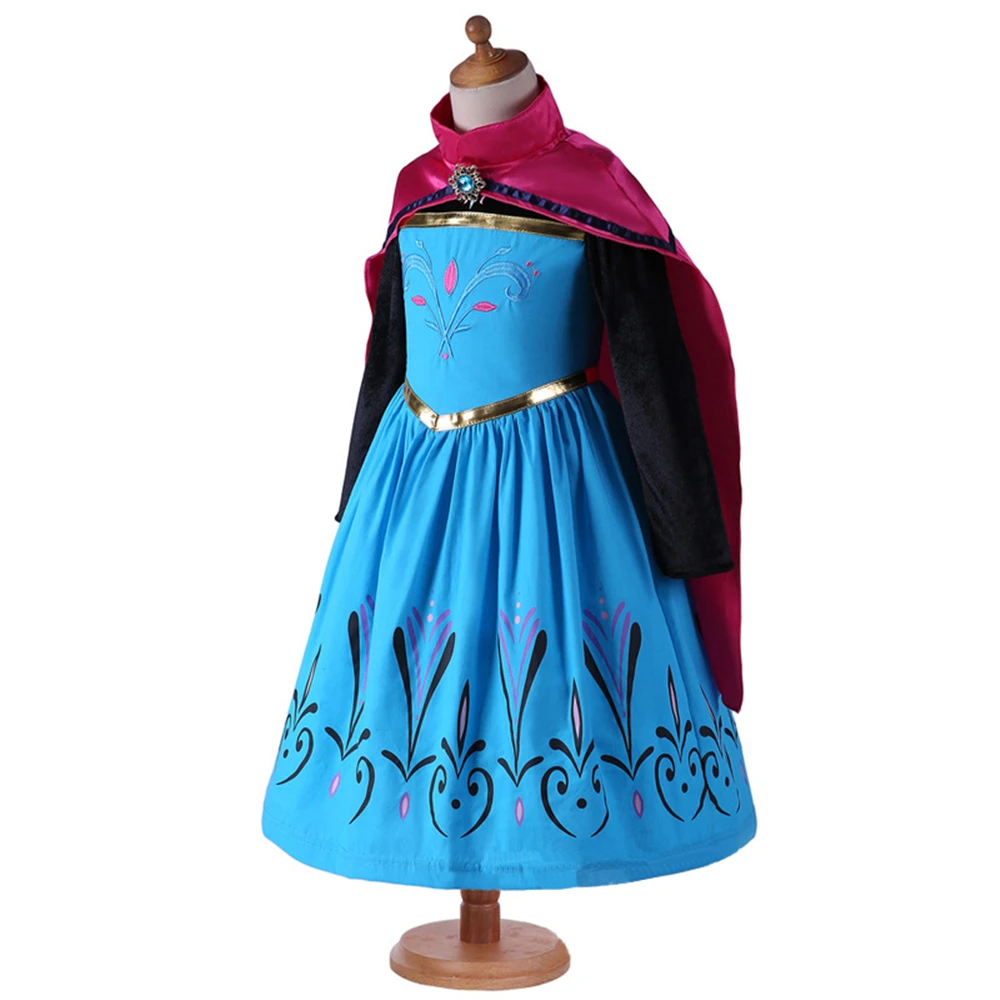 Fantasia Elsa Coronation Costume Christmas Anna Dress for Girls Disguise Child Snow Queen Carnival Elza Frocks | Детская одежда и