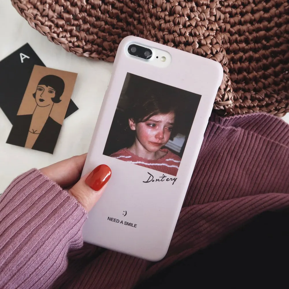 ZMDLDZSW Vintage Women Fashion Image Quote Illustrator Print Hard Slim PC Cover For iPhone 6 s plus 7 8 8plus Case Cute |