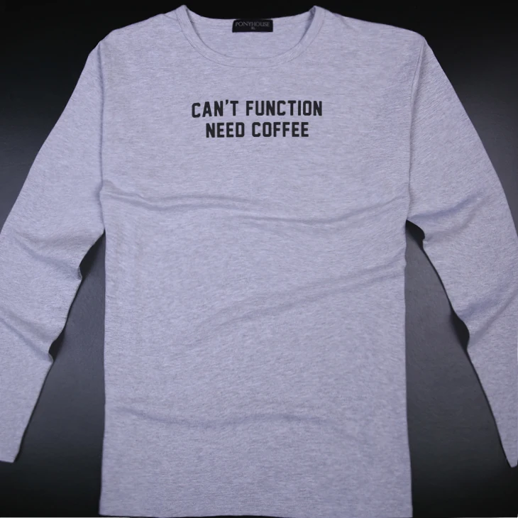 Не могу функция нужно кофе с длинным рукавом - рубашки | Мужская одежда