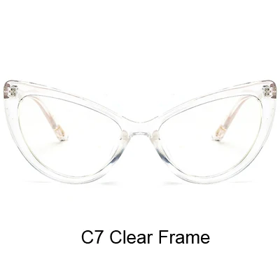 C7 Clear Frame Ralferty Винтаж Кошачий Глаз Солнцезащитные очки женские градиентные линзы черепаха солнцезащитные очки женские оправа солнцезащитных очков кошачий глаз Mulheres Oculos F97124 - Цвет линз: C7 Clear Frame