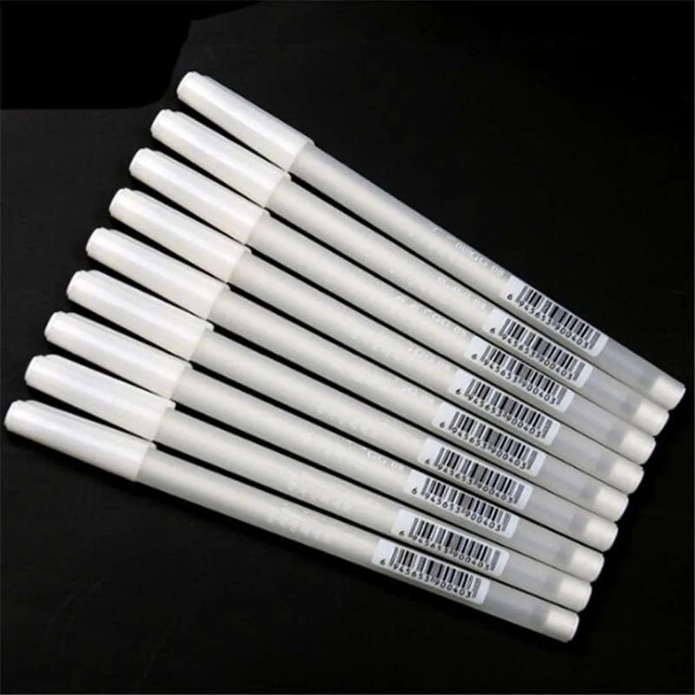 

1 Pcs 0.8mm White Ink Mark Pens Art Supplies Painting and Drawing Tools School Office Supply