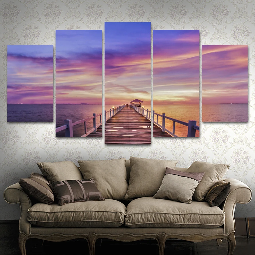 Op de muur HD print olieverf Film modulaire foto Scenery poster kind room decor woondecoratie 5 stks canvas art HG 2157 | Дом и сад