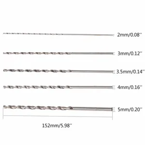YOFE 5 шт. 2-5 мм 152 мм длинное сверло из быстрорежущей стали с прямым хвостовиком электрический сверлильный инструмент 11AG400164