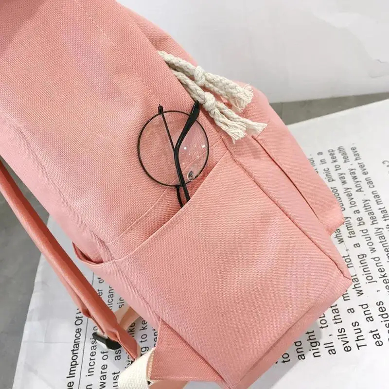 3 шт., холщовый рюкзак с принтом, милая сумка на плечо, чехол-карандаш, mochila feminina, для девочек-подростков, студенческий Школьный набор, plecak