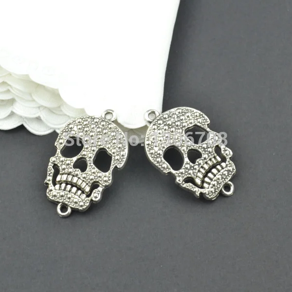 Античный металлический браслет из тибетского серебра 30 шт. шармы в виде головы