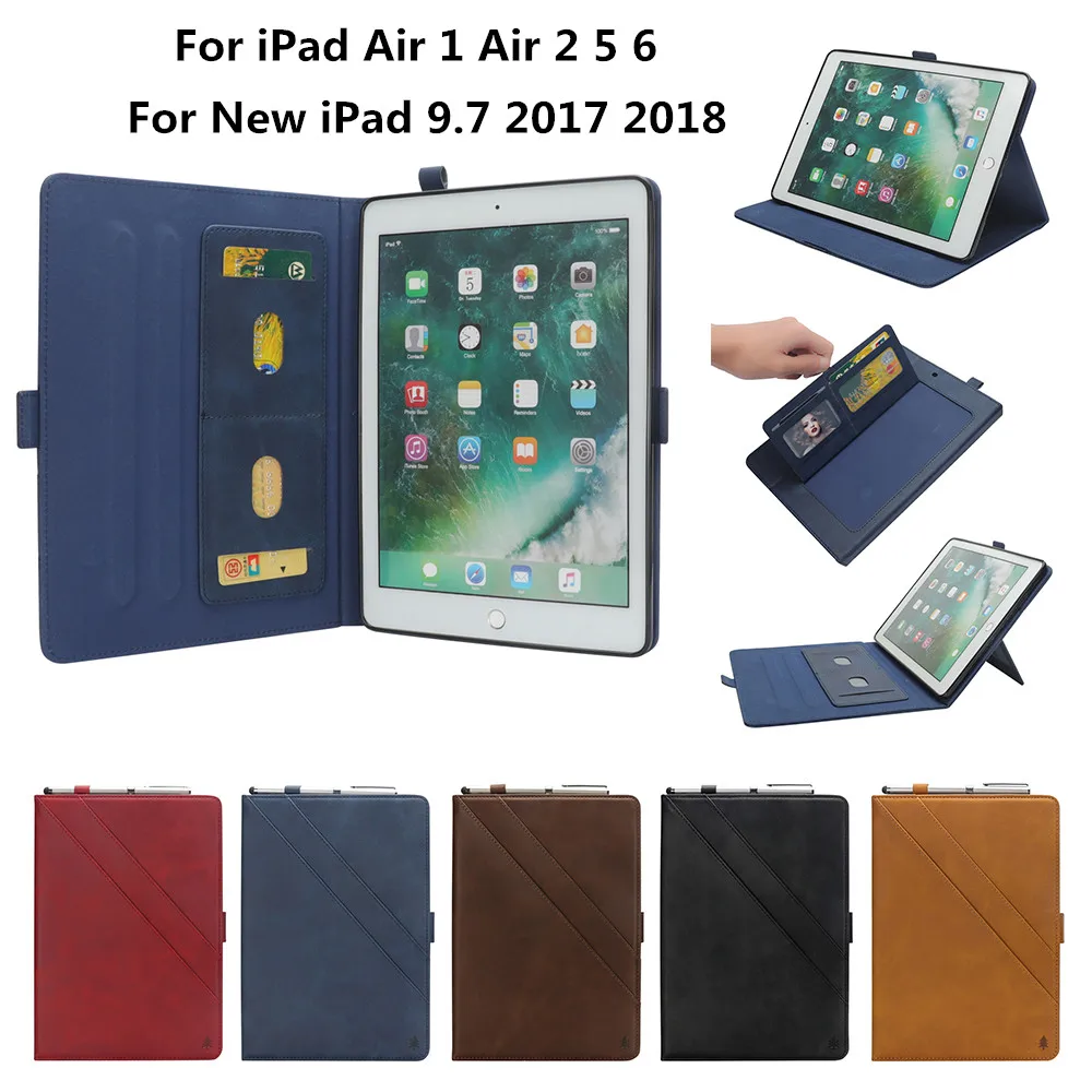 Для iPad 9 7 2018 2017 кошелек на молнии многофункциональный чехол для Air 2 Pro съемный