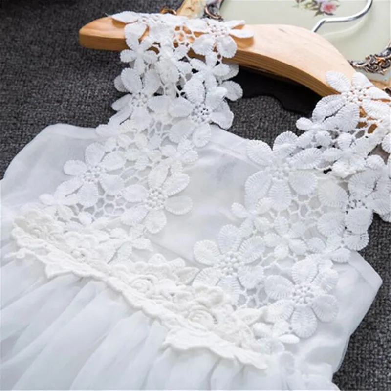 Новинка 2017 года детские летние платья для девочек О-образный воротник без