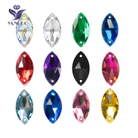 yanruo 3223 navette horse eyes shape sew on crystal glass flat back rhinestones aaaaa quality stones for clothes