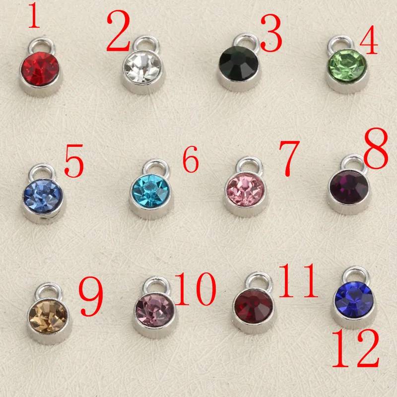 Mix 12 Color Birthstone Hang Pendant Charms Fashion Jewelry For DIY Necklaces Bracelet Manufacture | Украшения и аксессуары