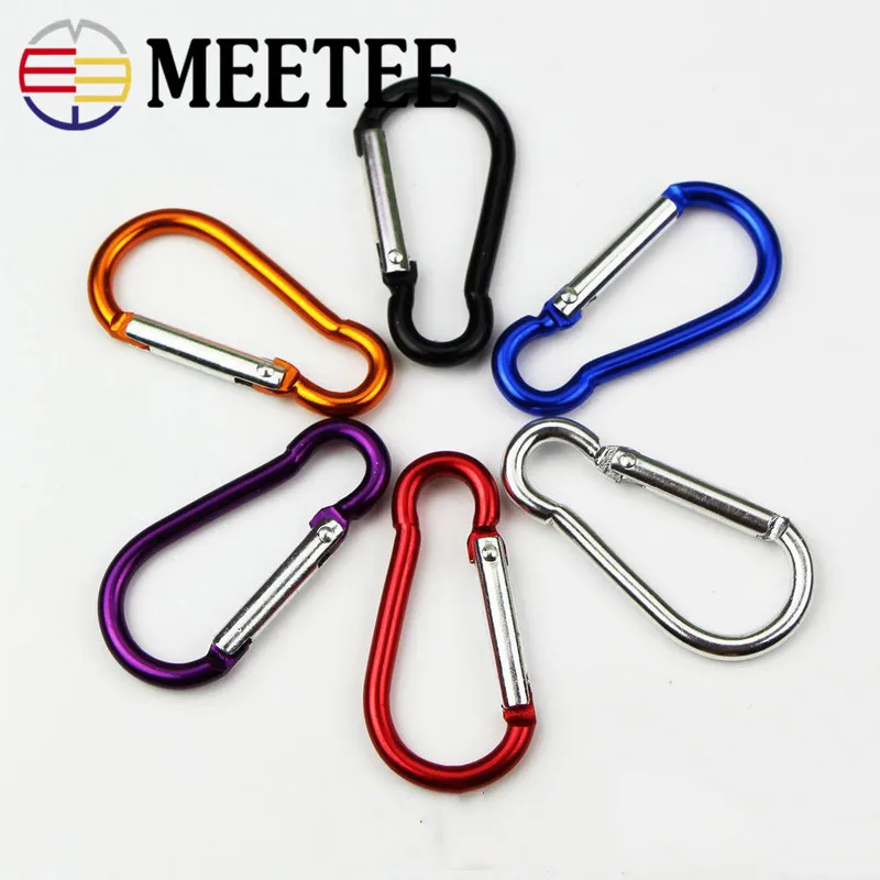 Meetee 5pcs 23.5X48mm Metal Buckle Outdoor Keychain Sanp Hook DIY Gourd Shape Aluminum Alloy Aquarius Clasp Boarding Accessory | Дом и сад