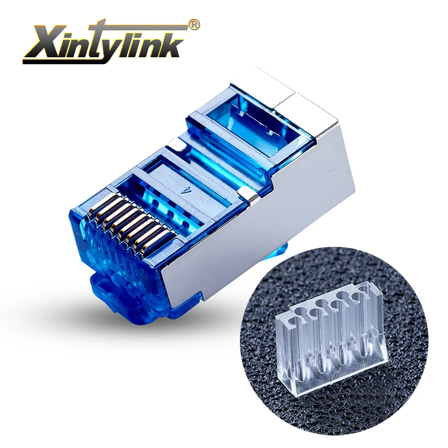 Xintylink ethernet кабель разъем rj45 cat6 8P8C металлическая балка защищенная клеммы