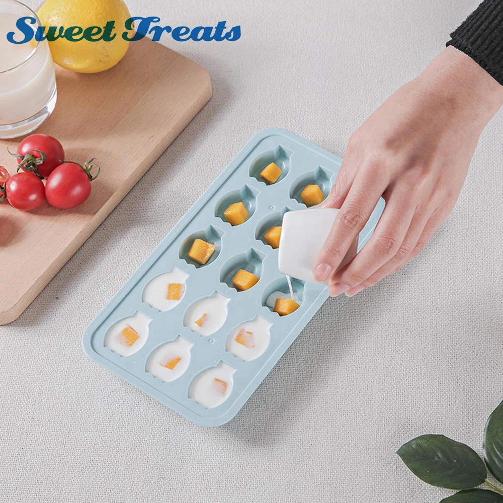 DIY креативная животная домашняя форма для кубиков льда с поддоном крышкой милый