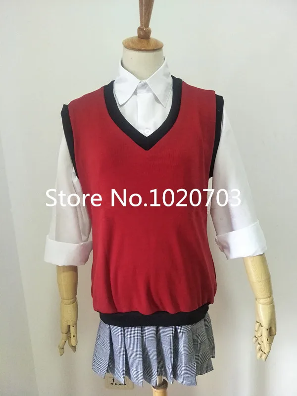 Kakegurui компульсивный игрок мидари Икисима косплей костюм жилет рубашка юбка