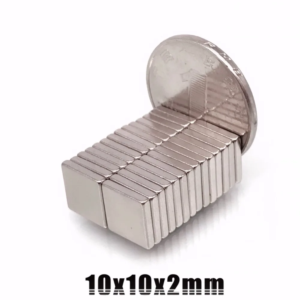 20/50/100/200 шт./лот F 10x10x2 мм N35 сильной квадратной NdFeB неодимовый магнит редкоземельный магнит 10*10*2 мм неодимовые магниты 10 мм x 10 мм x 2 мм