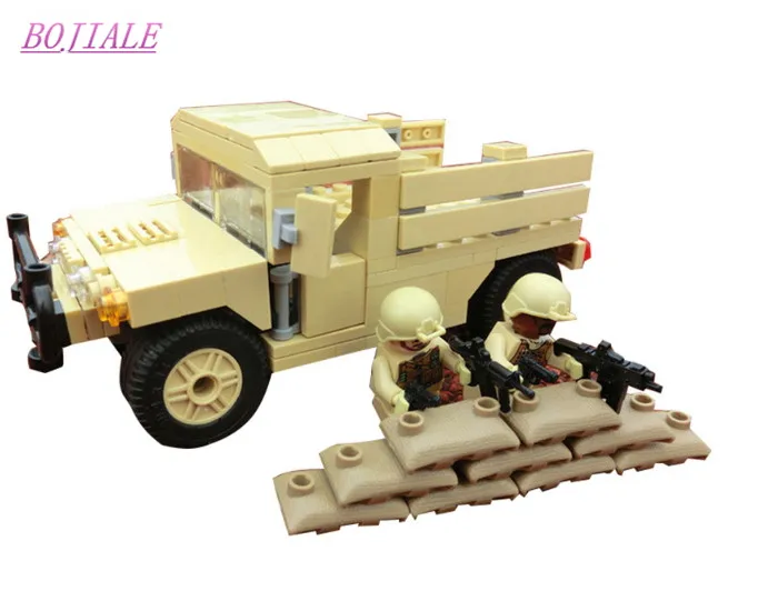 Bojiale в наличии 2112 модель строительные наборы город военные Humvee 3D блоки