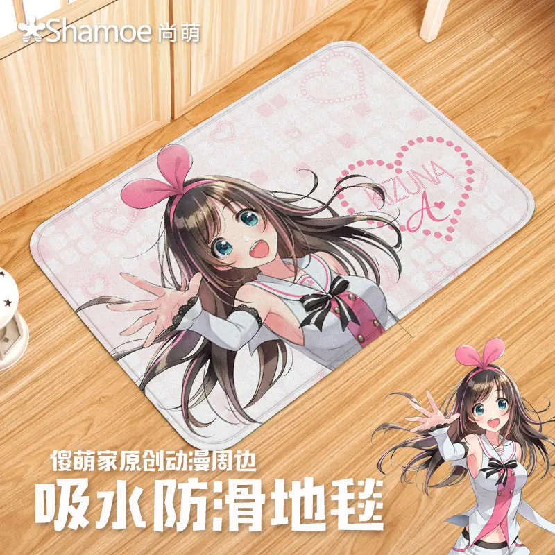 Аниме мультфильм Kizuna AI виртуальный Youtuber Противоскользящий ковер для спальни