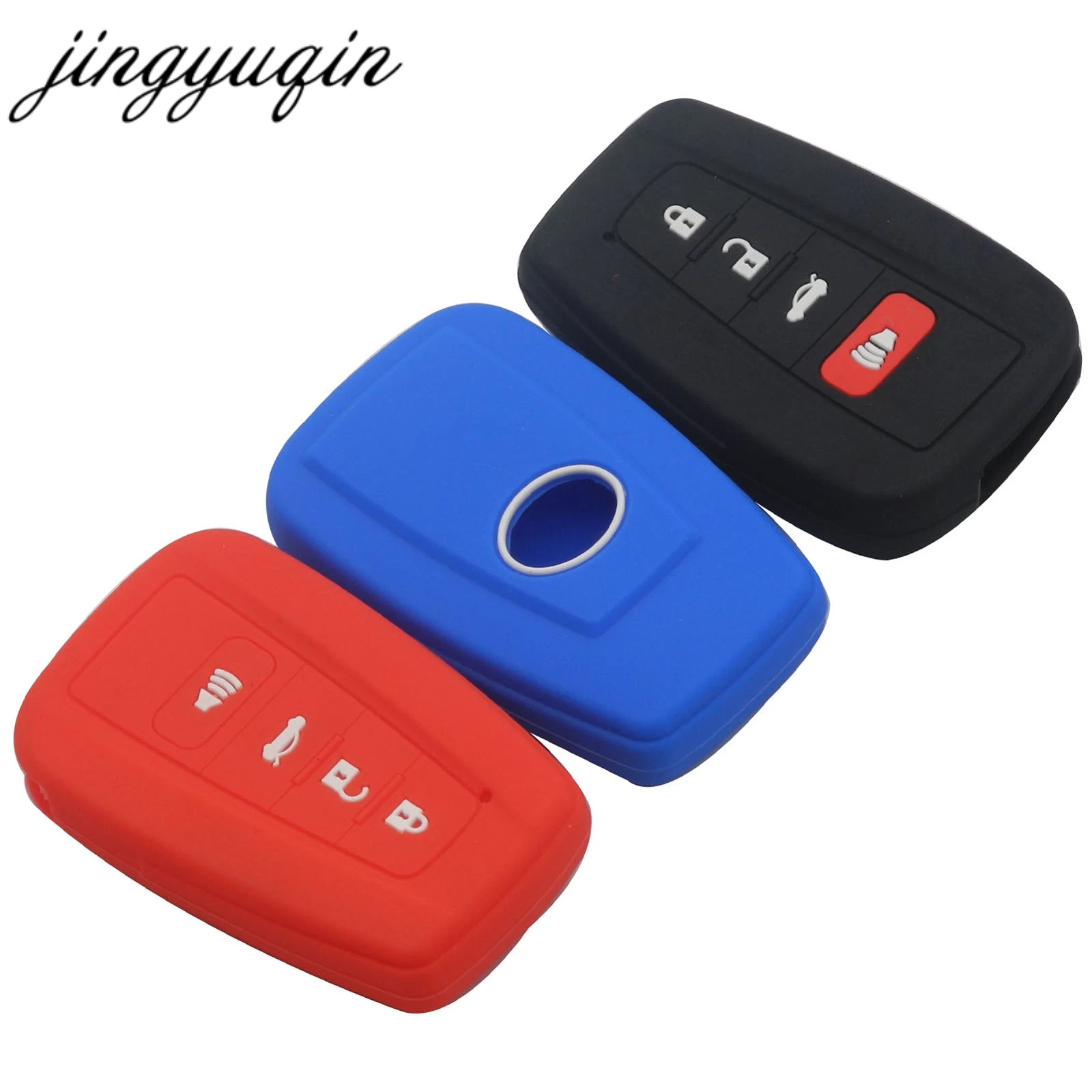 Силиконовый чехол jingyuqin 4BTN для Toyota Camry CHR Prius Corolla RAV4 Гибридный защитный