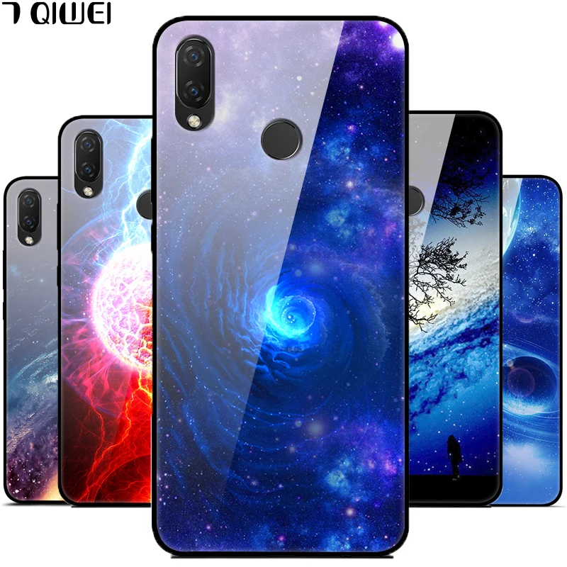 Чехол для Huawei Nova 3 3i 6 дюйма закаленное стекло роскошная жесткая задняя крышка Honor
