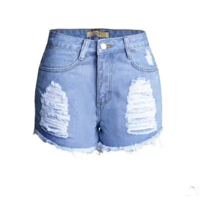 

2021 Womens High Waist Curling Denim Shorts Spring And Summer Hole Jeans Short Large Size Female Loose Jeans Woman Short J2704