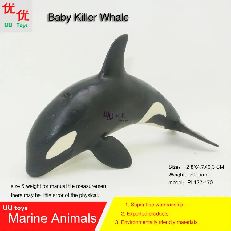 

Hot toys Baby Killer whale Simulation model Marine Animals Sea Animal kids gift educational props (Orcinus orca ) Action Figures