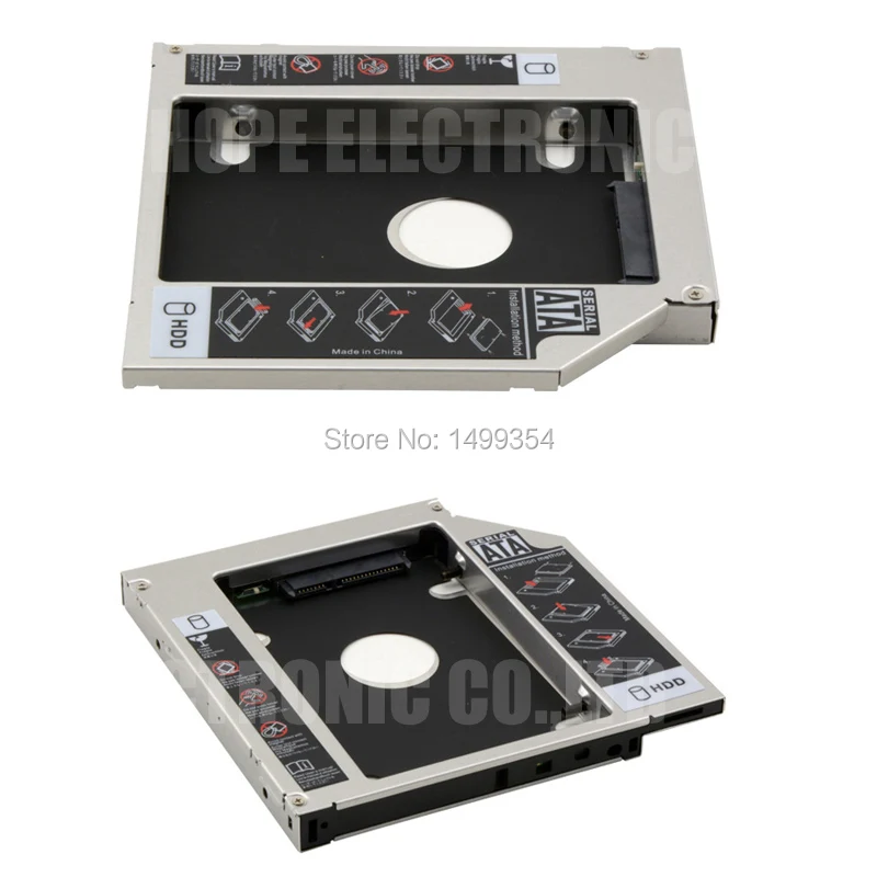 50 шт. 12 7 мм толщина Универсальный алюминиевый SATA 3 0 2nd HDD Caddy чехол для SSD корпус DVD ROM