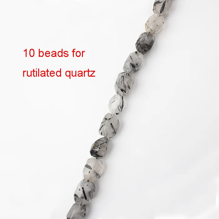 Rutilated Quartz 10 шт. натуральный Амазон Роза Prehnit тигровые глаза граненые овальные 17-20mmx12-15mm пробитые свободные AA кварцевые хрустальные ювелирные бусины - Цвет: Rutilated Quartz