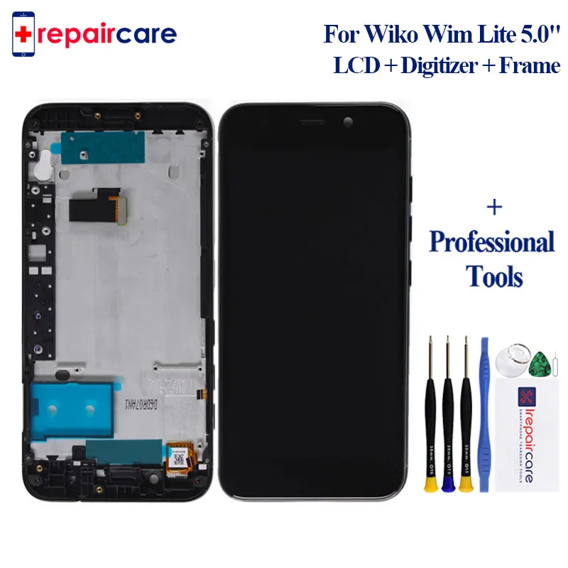 

1920x1080 FHD For Wiko Wim Lite LCD Display and Touch Screen New Digitizer Assembly Repair Parts 5 Inch+Tool +Adhesive