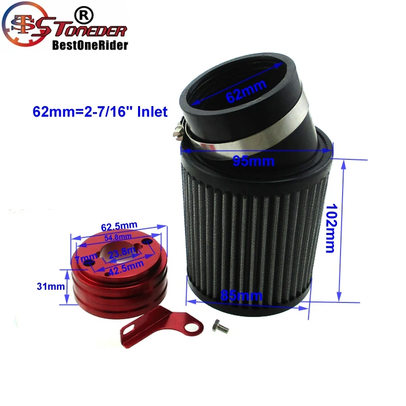 Stoneder воздушный фильтр и Adapter Kit для 6.5 HP Honda Клон GX160 GX200 Хищник 212cc двигателя идти картинга корзину мини велосипед