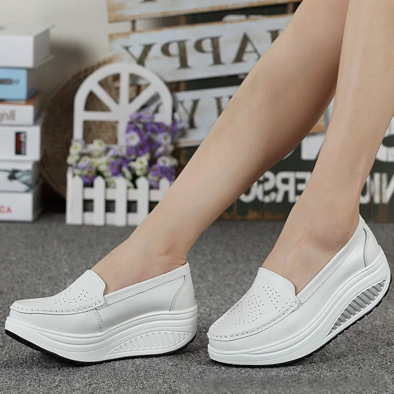 Женская Вулканизированная обувь из натуральной кожи модные кроссовки кожаная на