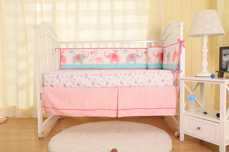 7 шт. свитер с вышивкой розовой отделкой &quotСлон&quot хлопок ансамбль комплект berço