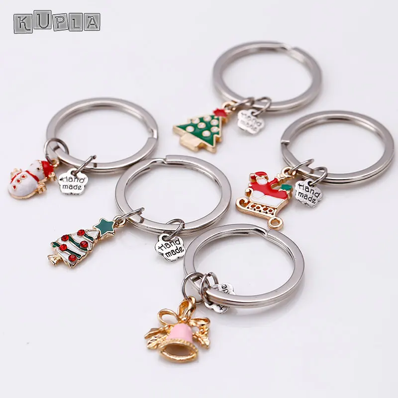 Металлический Эмалированный Рождественский брелок для женщин ручная работа
