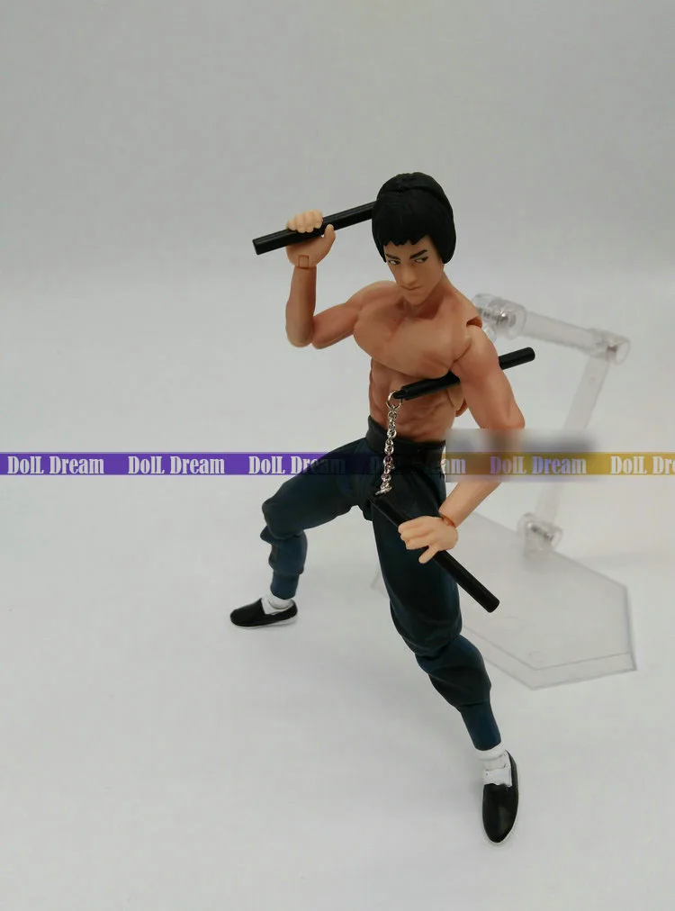 14 см Брюс Ли Fist of Fury Figma 266 в коробке ПВХ фигурка Коллекционная модель игрушки|model