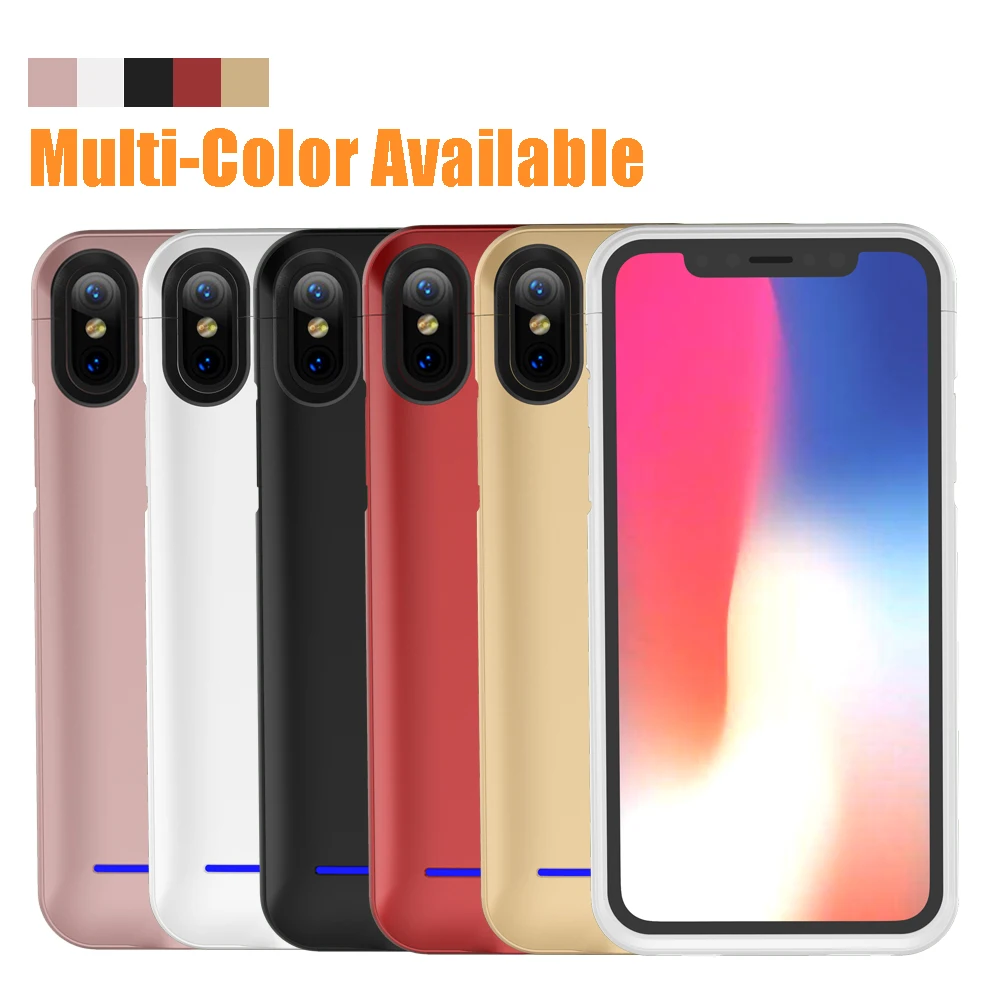 4000mAh Backup Power Bank Charger Battery Cover Magnet Adsorption External Case 5000 mah for iPhone X XS 5.8 | Мобильные телефоны и