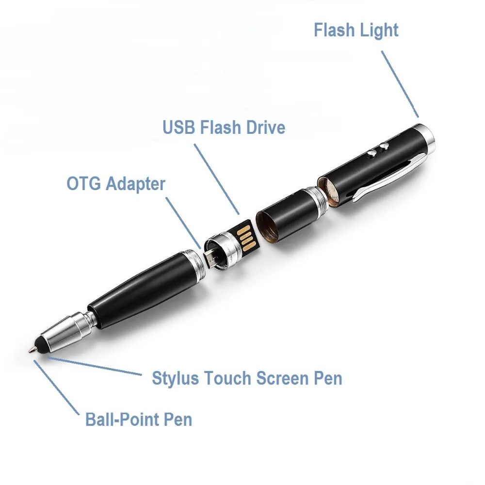 Стилус ручка для сенсорного экрана микро OTG адаптер USB флеш накопитель стилус