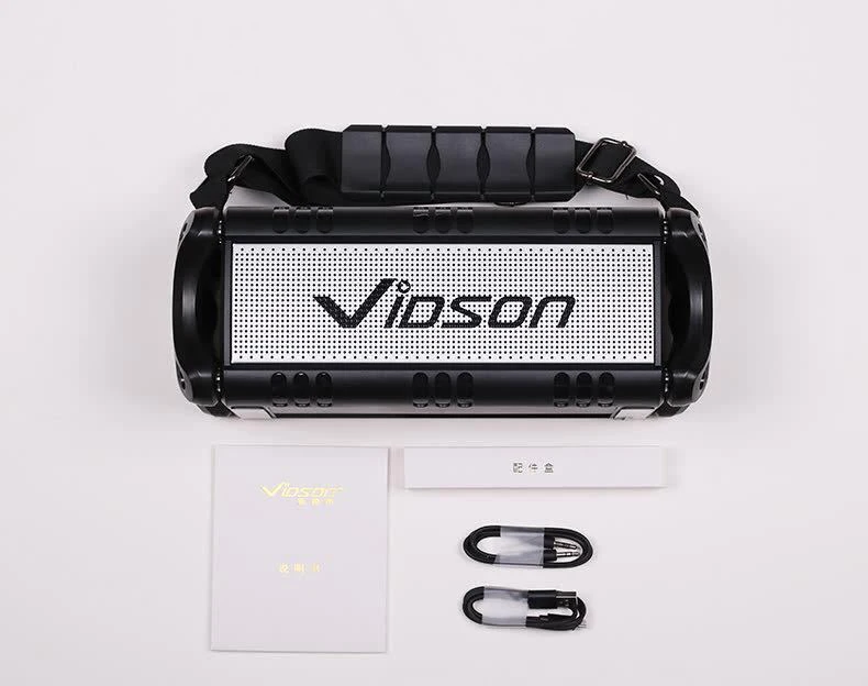 Vidson D8, уличные Bluetooth колонки, беспроводные 40 Вт, высокомощный сабвуфер, 360 объемный звук, 4000 мАч, для зарядки мобильного телефона