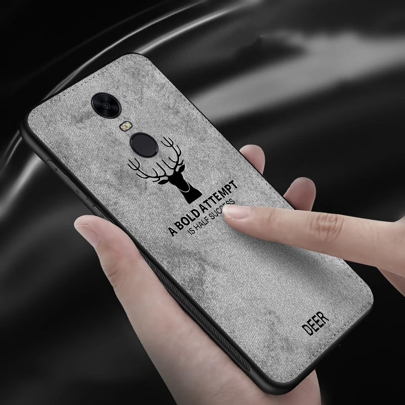 Роскошный тканевый чехол с оленем для Xiaomi Redmi 4X 7A 5Plus 5A 6 6A Pro мягкий силиконовый
