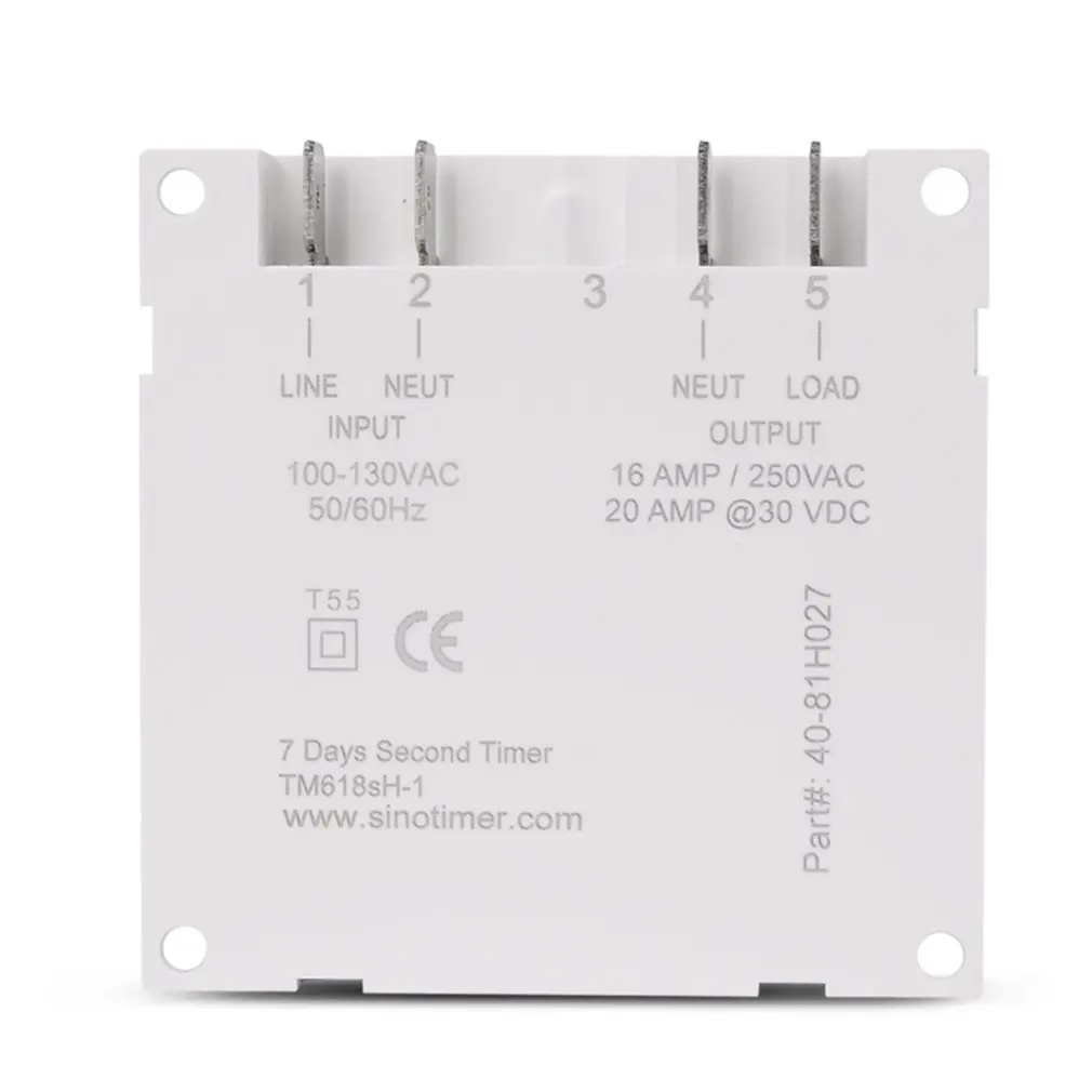 SINOTIMER 110V Weekly 7 Days Programmable Digital Time Switch Relay Timer Control for Electric Appliance 8 ON/OFF Setting | Инструменты