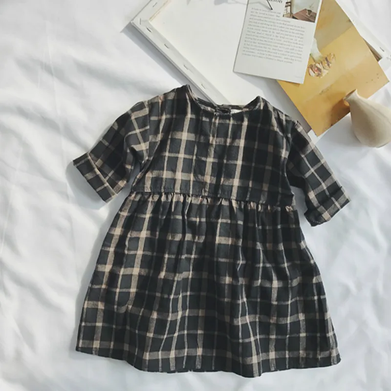 2019 весеннее хлопковое покрывало в Корейском стиле длинные платья для маленьких