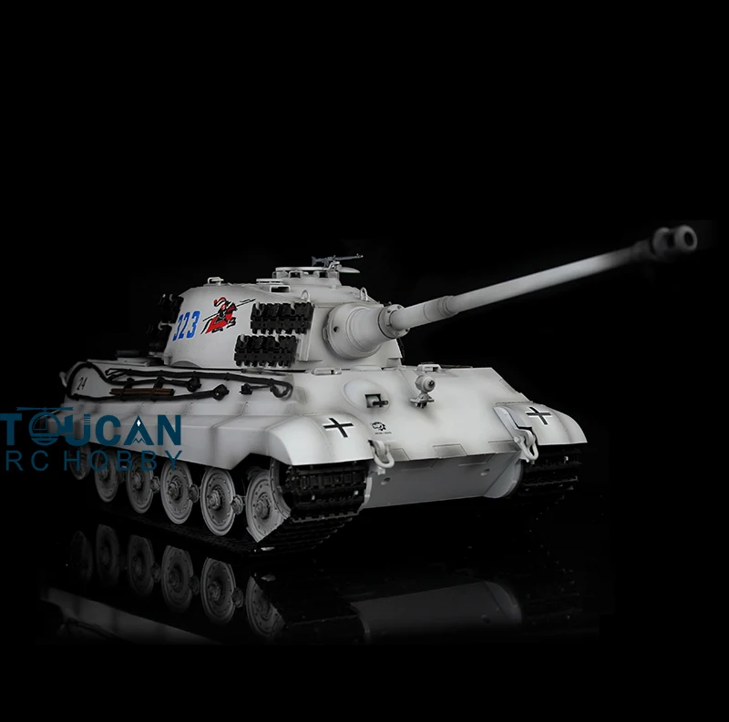 2,4 Ghz HengLong 1/16 масштаб зима снег немецкий Король тигр RTR rc Танк металлические треки колеса 360 градусов вращения башни 3888A