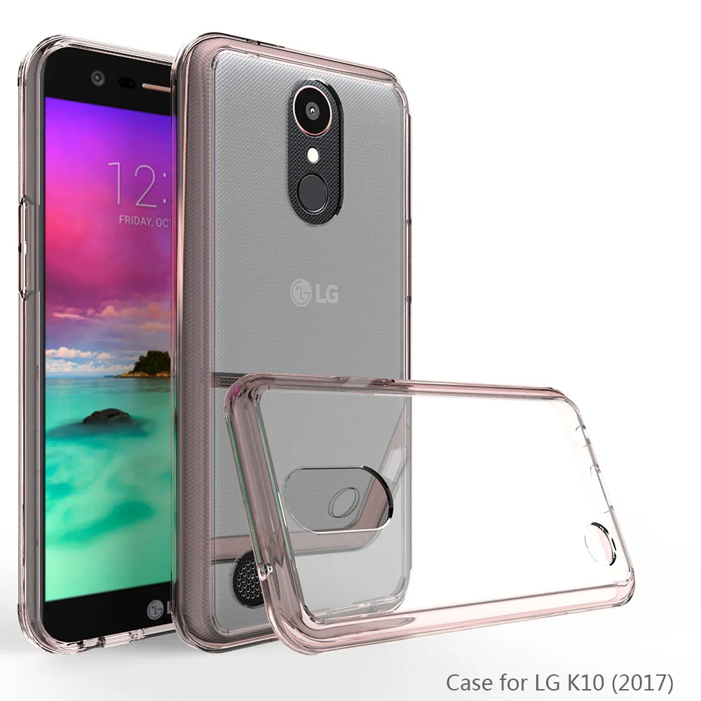 ТПУ Рамка акриловая задняя Противоударная крышка для LG K10 (2017) прозрачная K20 Plus/K20