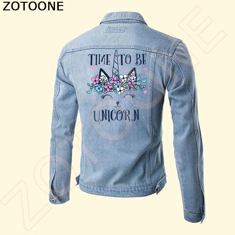 ZOTOONE милый Единорог палочки Diy мультфильм теплопередачи патчи Железный на детей